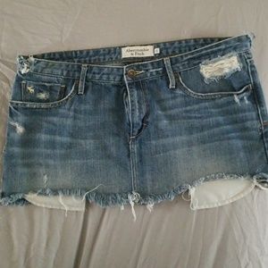 Denim mini skirt